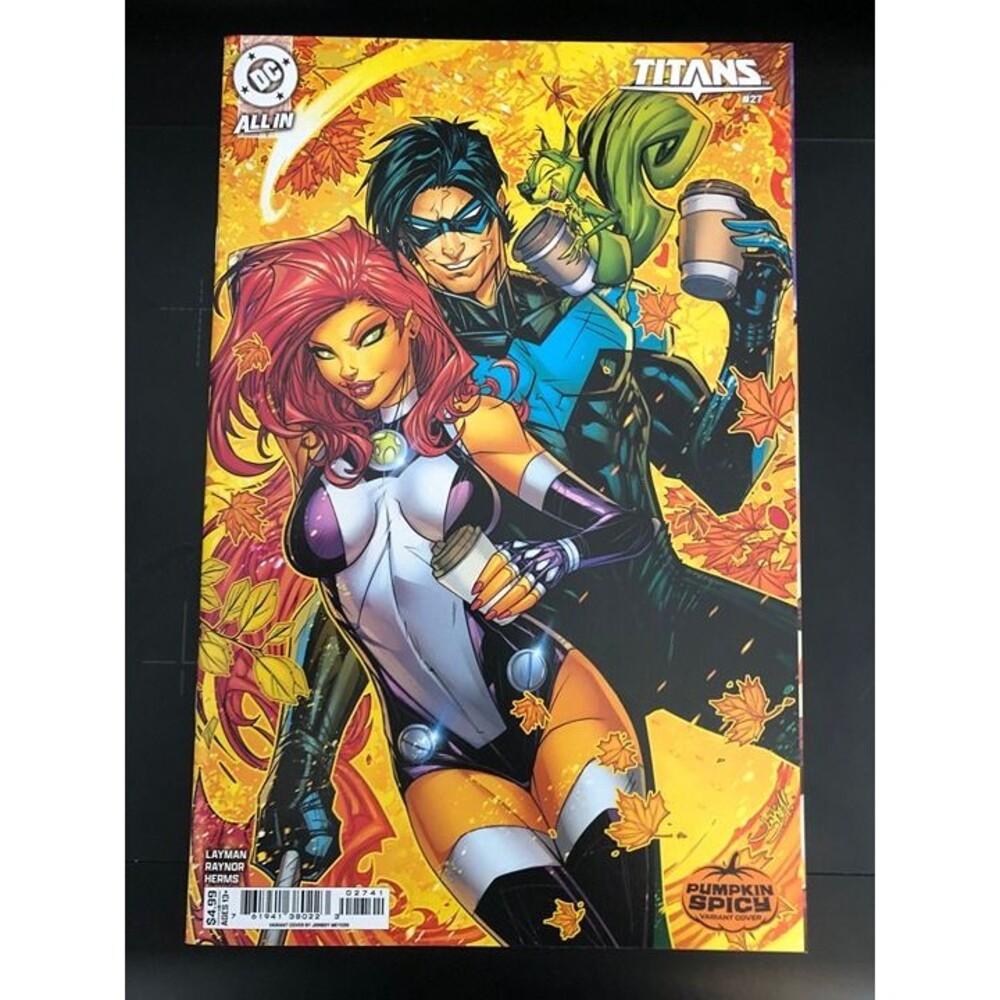 TITANS #27 Nightwing-Starfire-JONBOY MEYERS VARIANT CVR D 2025 pumpkin spicy NM